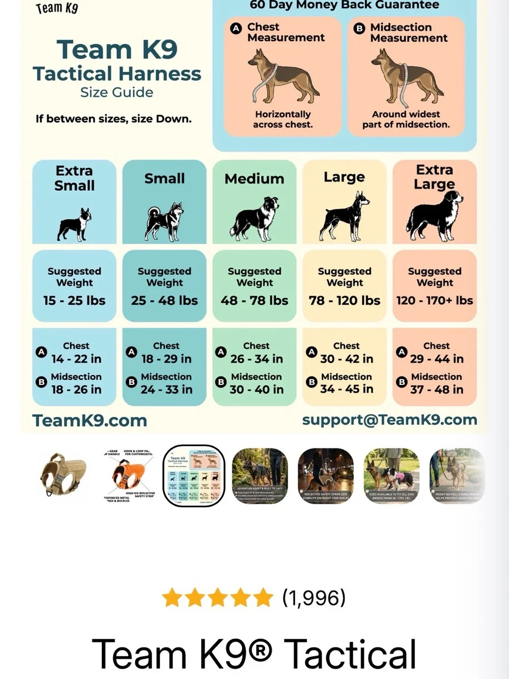 Tactical Dog Harness - Tan